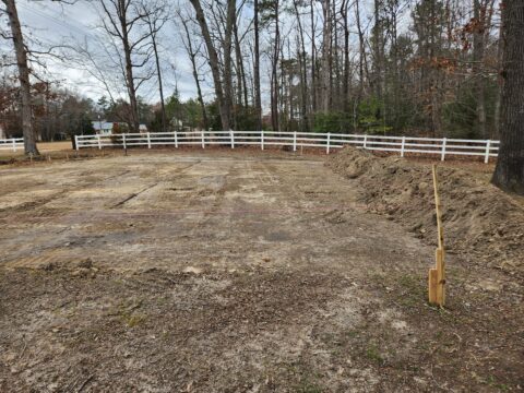 Cleared and leveled land